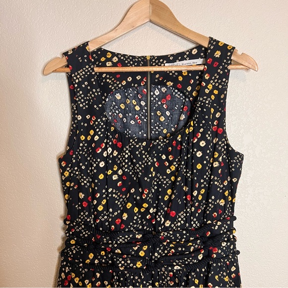 Rachel Roy Fit and Flare Rope Belted Floral Pattern Dress Size 12 - Picture 3 of 11